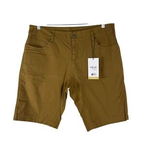 Rab Radius Shorts Mens 38 Cumin Brown Cotton Stretch Hiking Climbing QBU-67 NEW